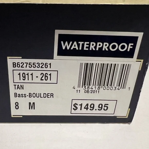 Bass Boulder Waterproof‎ Hiking Snow Boots Size 8